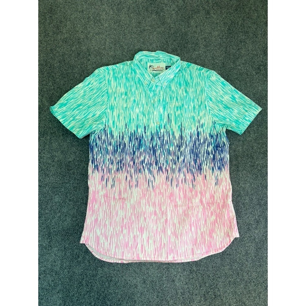 Chubbies‎ Button Up Shirt Mens The Weekend Has Arrived Colorful Beach Fun Size M